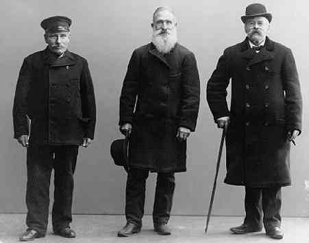 Gruppbild med tre män: Brockman, Lövenborg och Rythén.