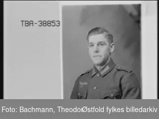 Portrett av tysk soldat i uniform, Arnold Mentz.