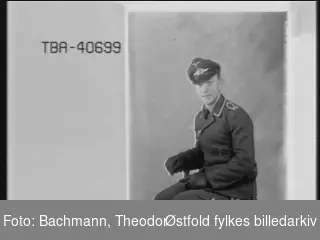 Portrett av tysk soldat i uniform,  Walther Dreyhaupter.
