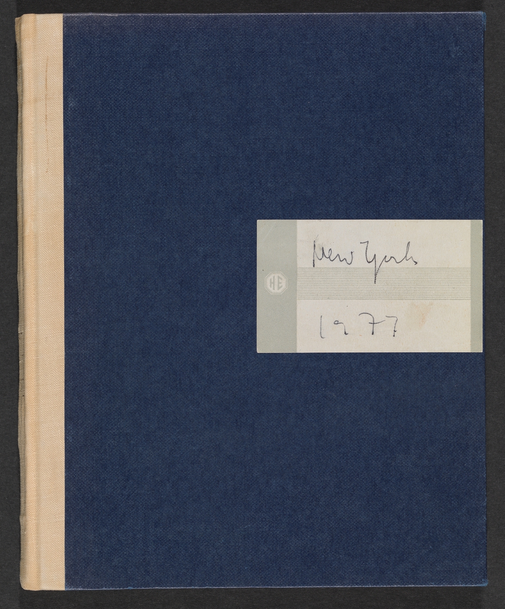 Skissebok med notater og tegninger fra New York 1977 [Skissebok]