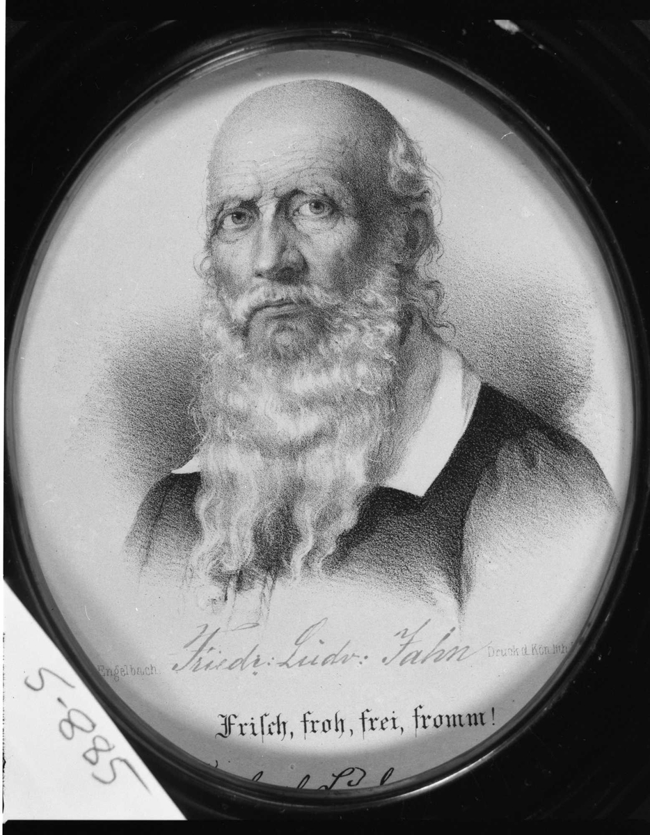 F.L. Jahn, mann, litografi,