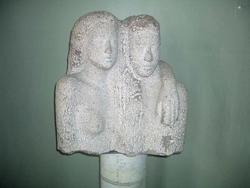 Dobbel torso [Skulptur - Stein]