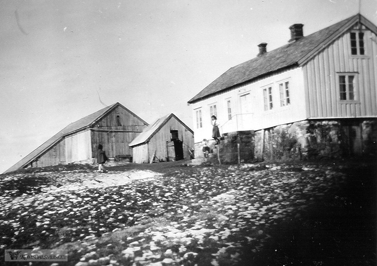 Neset på Magerøya, Neset på Magerøya.Gardstunet slik det så ut i 1950..Alle husa på bildet bygd ca 1880.Våningshus revet 1959.Stabbur står bak våningshus