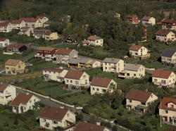 Røahellinga, Nordengveien. (Flyfoto)