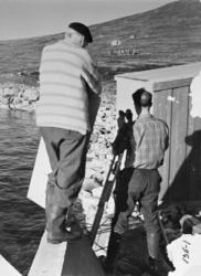 Gudbjørn Havdal og Svein Solbjørg i arbeid med kartlegging v