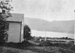 "Nesset prestegård med utsikten mot Eidsvåg" .(Bildet tatt f