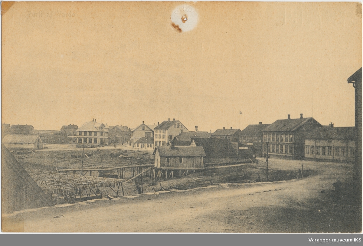 Postkort, Søndre Våg og Valen, sett fra Kristian IVs gate, ca.1900