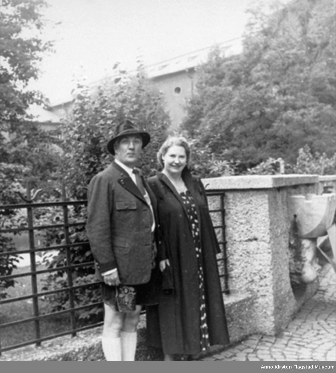 Festspillene i Salzburg 1949. Kirsten Flagstad og Max Lorenz.  Salzburger Festspiele 1949.  Kirsten Flagstad and Max Lorenz. 
