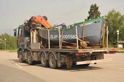 Varpebåten «Lykkjeknut» fra Sørlistøa fløtermuseum ved Osens