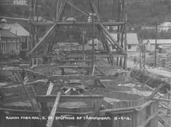 Rjukan Fabrikkanlegg II 94. Stöpning af tårnfundamenter