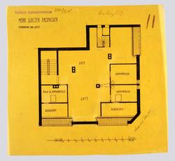 Herr Slagter Rasmussen, indredning paa loftet [Plantegning]
