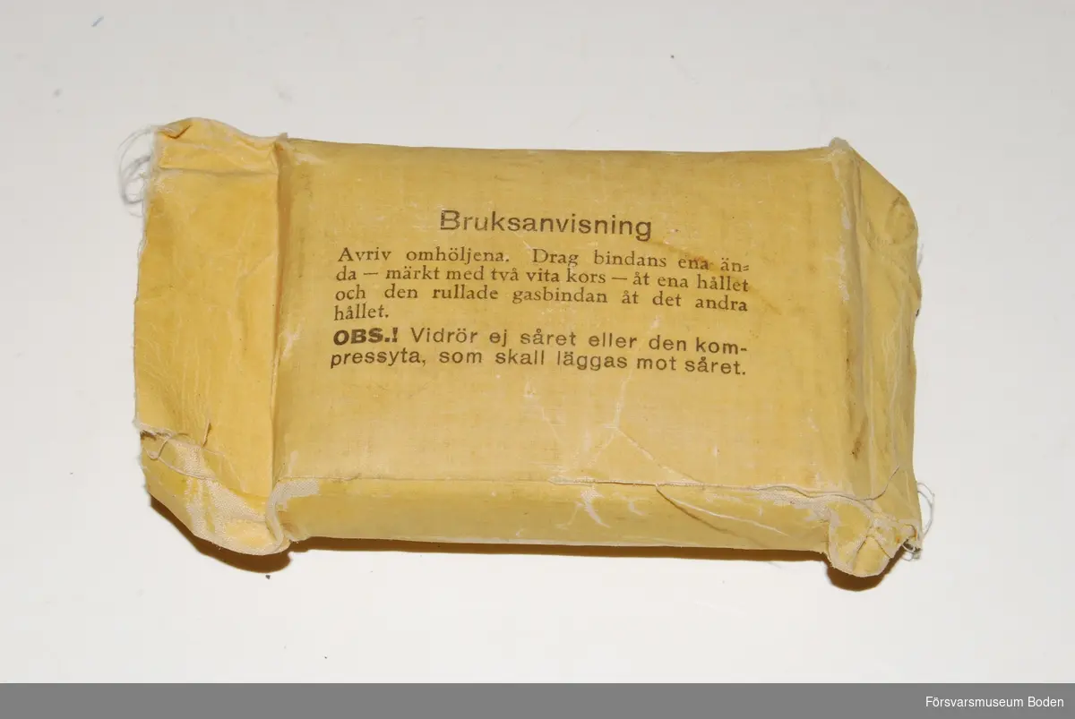 Oöppnad förpackning daterad 1936. Leverantör: AKLA (Apotekarnas Kemiska Laboratorium A.-B, Stockholm).
