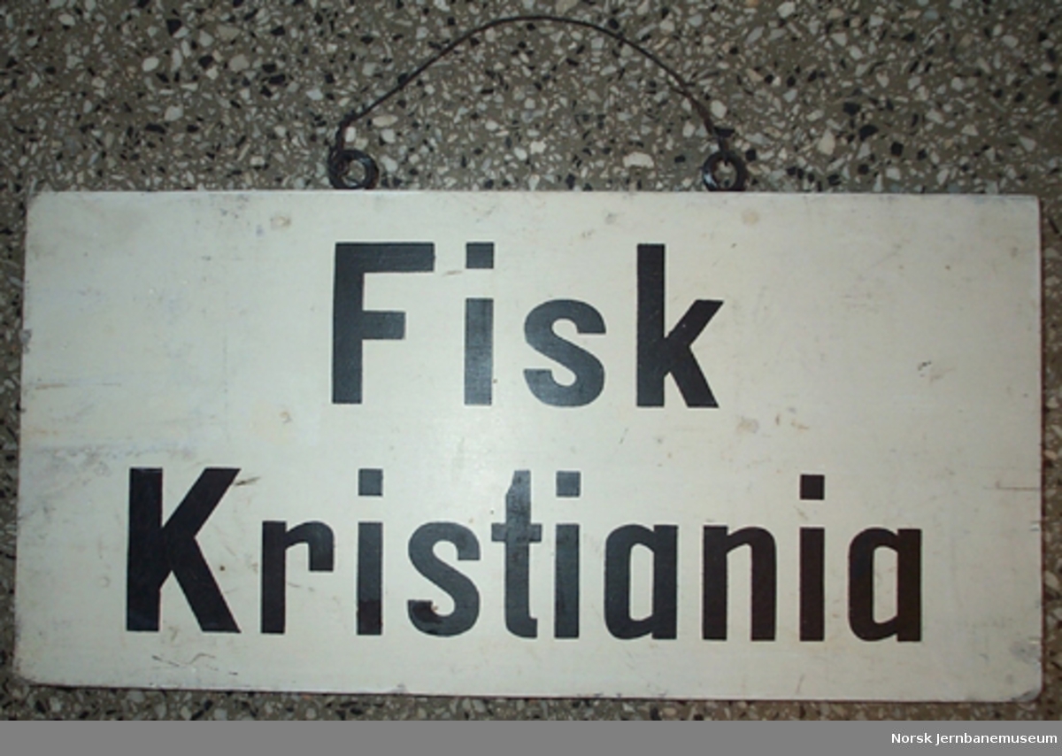 Skilt "Fisk Kristiania"