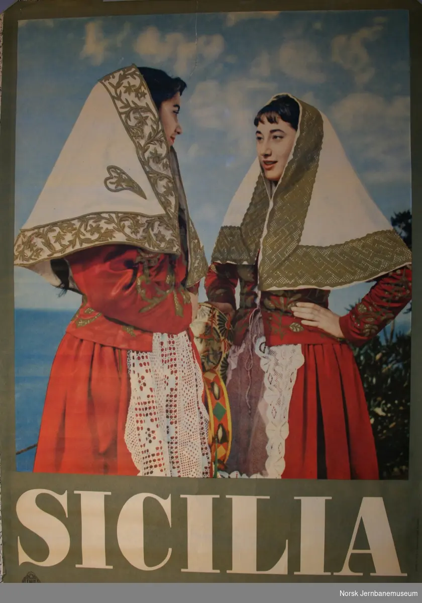 Reklameplakat for reise til Sicilia