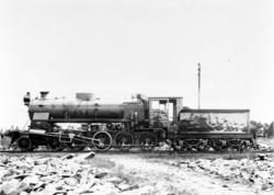 Leveransefoto av damplokomotiv type 26c nr. 398 ved levering