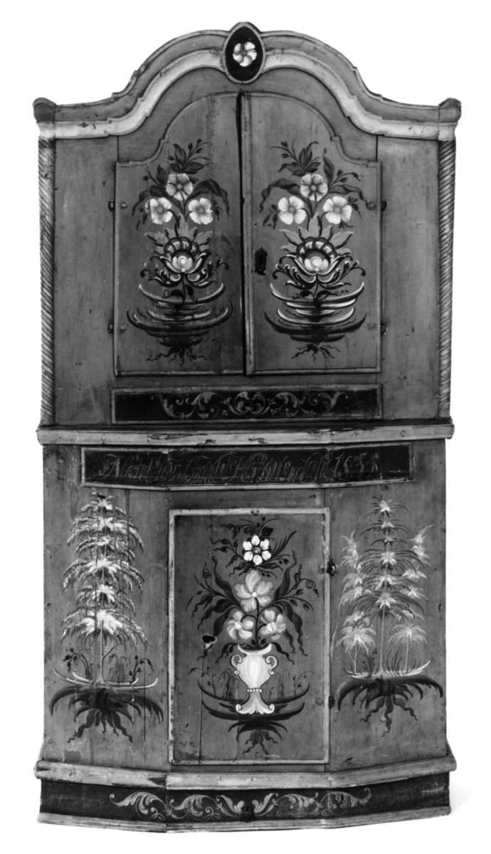 Malt av Nils Bæra (1785-1873) fra Ål, en av de to brødrene Bæra - som begge var ledende hallingmalere.