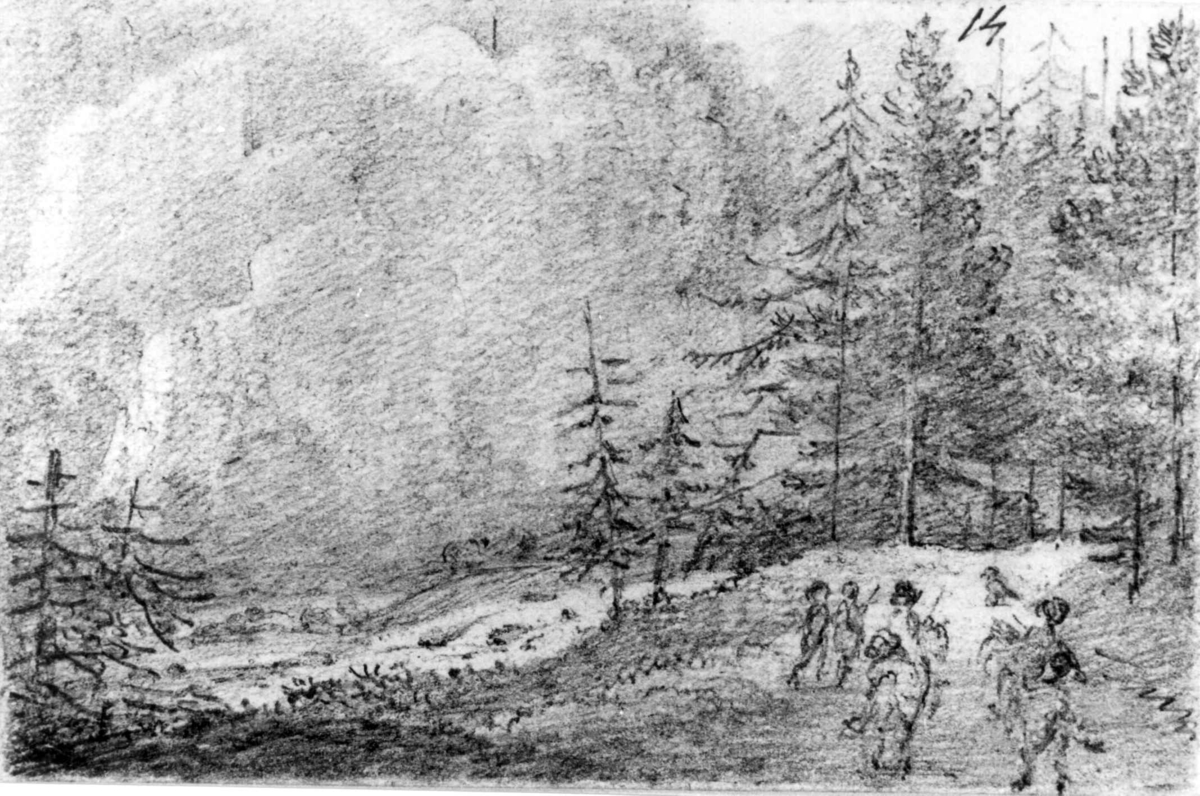 Søgne
Fra skissealbum av John W. Edy, "Drawings Norway 1800".