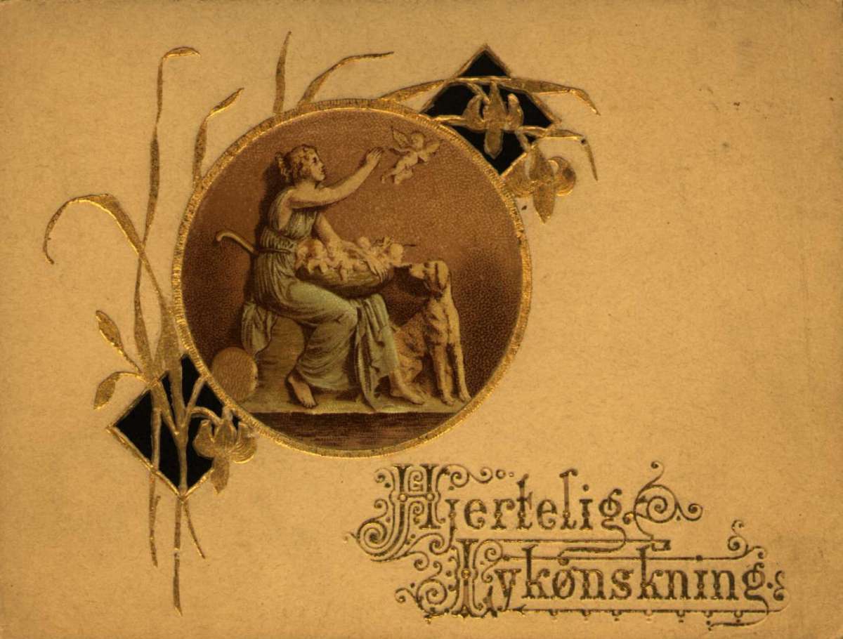 Postkort, Gratulasjonshilsen. Datert 31.01.1894