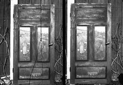 Døra på Holoa seter, Hadeland, Jevnaker, Oppland, april 1906