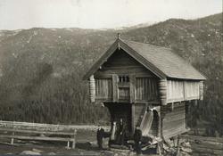 Loft, Mæland, Hjartdal, Telemark. Fotografert 1915. Familie 