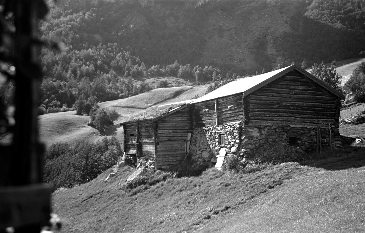 Uthus, Ørstad, Drivdalen, Oppdal, Sør-Trøndelag. Fotografert 1938. Fra album. 