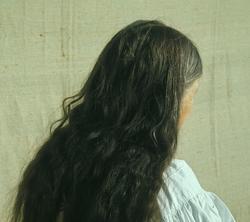 Serie lysbilder. Hårfletting, Valle, Aust Agder 1967.