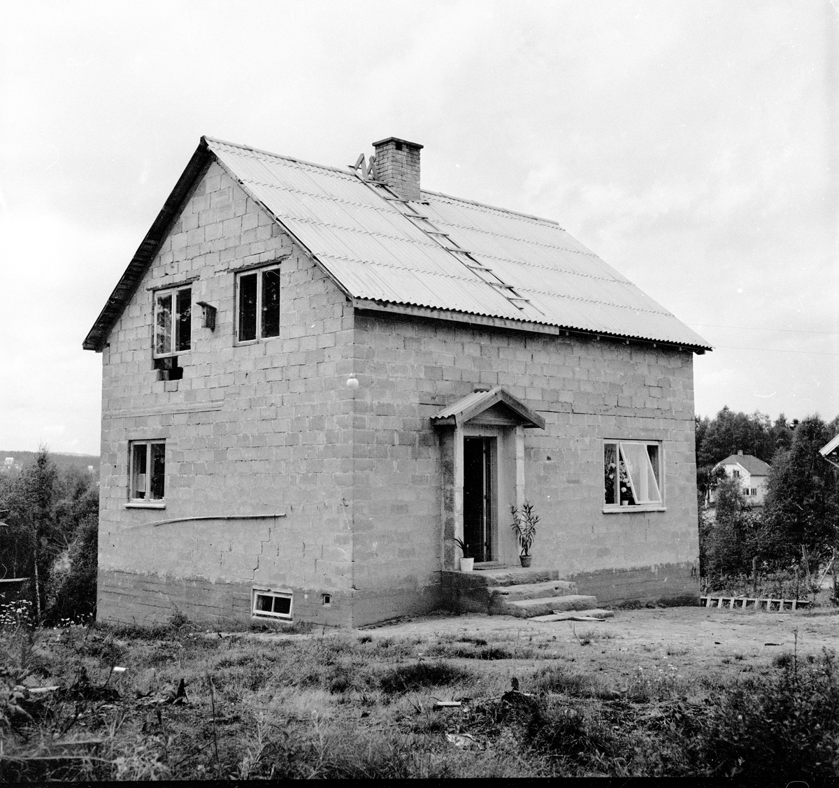 Skotterud, Eidskog, 06.09.1955, trebetonghusene.