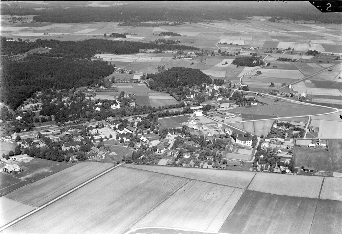 Flygfoto över Grillby, Villberga socken, Uppland 1936