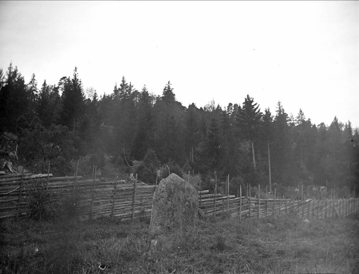 Runsten vid Läby vad, Läby socken, Uppland i september 1919