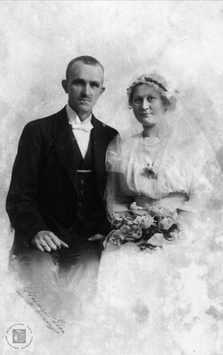 Brudeparet Erik og Johanna Stangeland