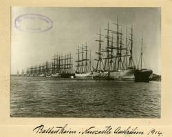 Seilskip ved ballastkaien i Newcastle, Australia, 1914.