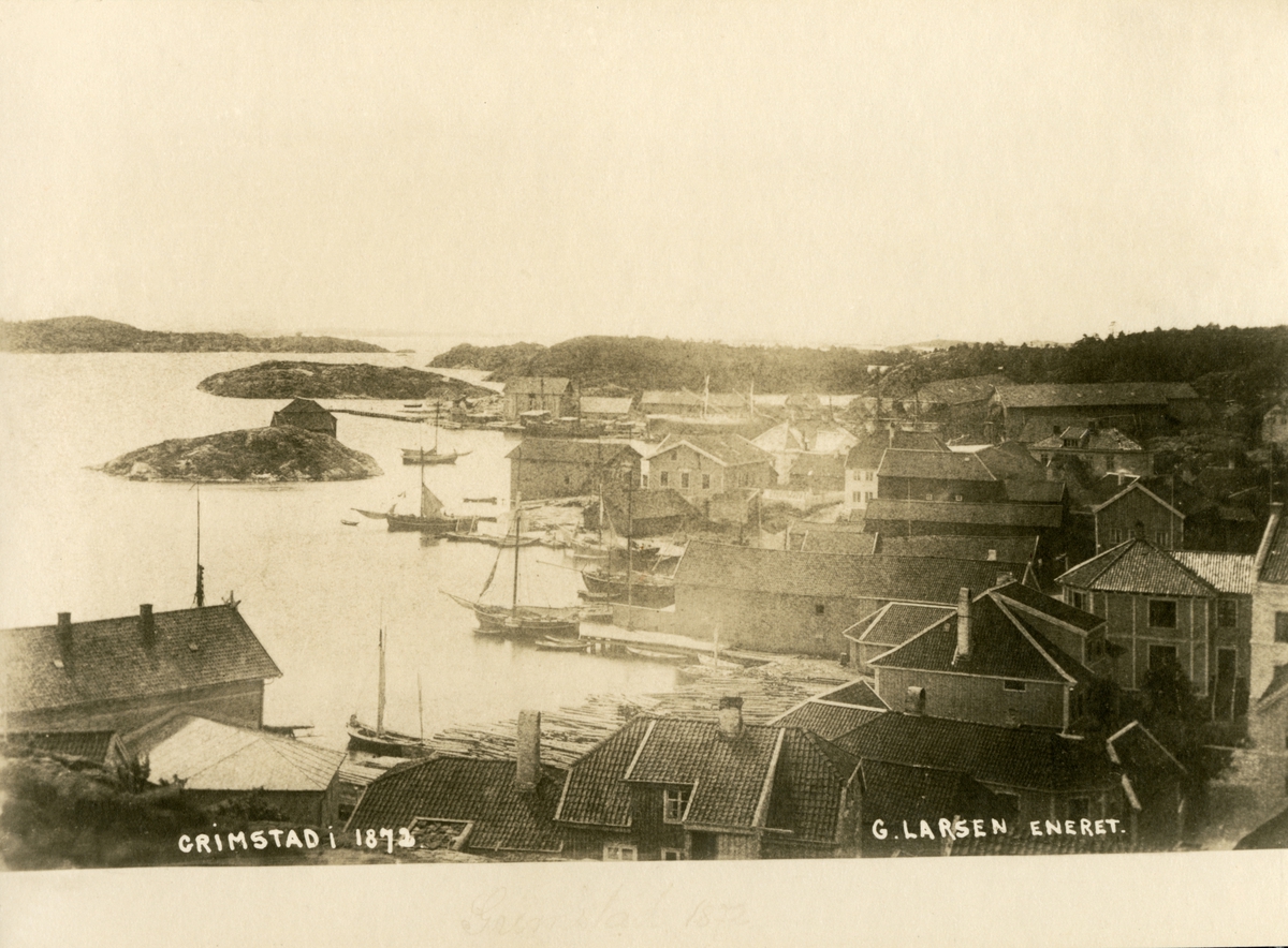 Grimstad i 1872.