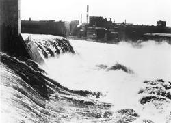 Vårflom ved Borregaard, Sarpsborg i 1967