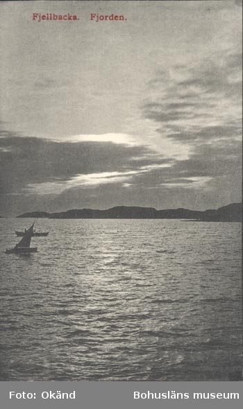 Tryckt text på kortet: "Fjällbacka. Fjorden".













