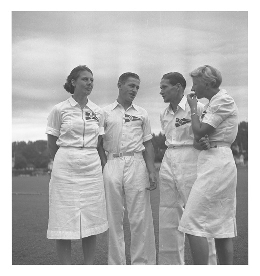 Text till bilden: "Sandvika, Norge NM i kanot 1939.06.29".