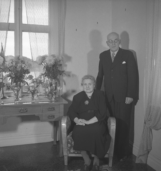 Text till bilden: "Fru Sanna Grusell, Bansviksgatan 49. 1948.11.22"












i