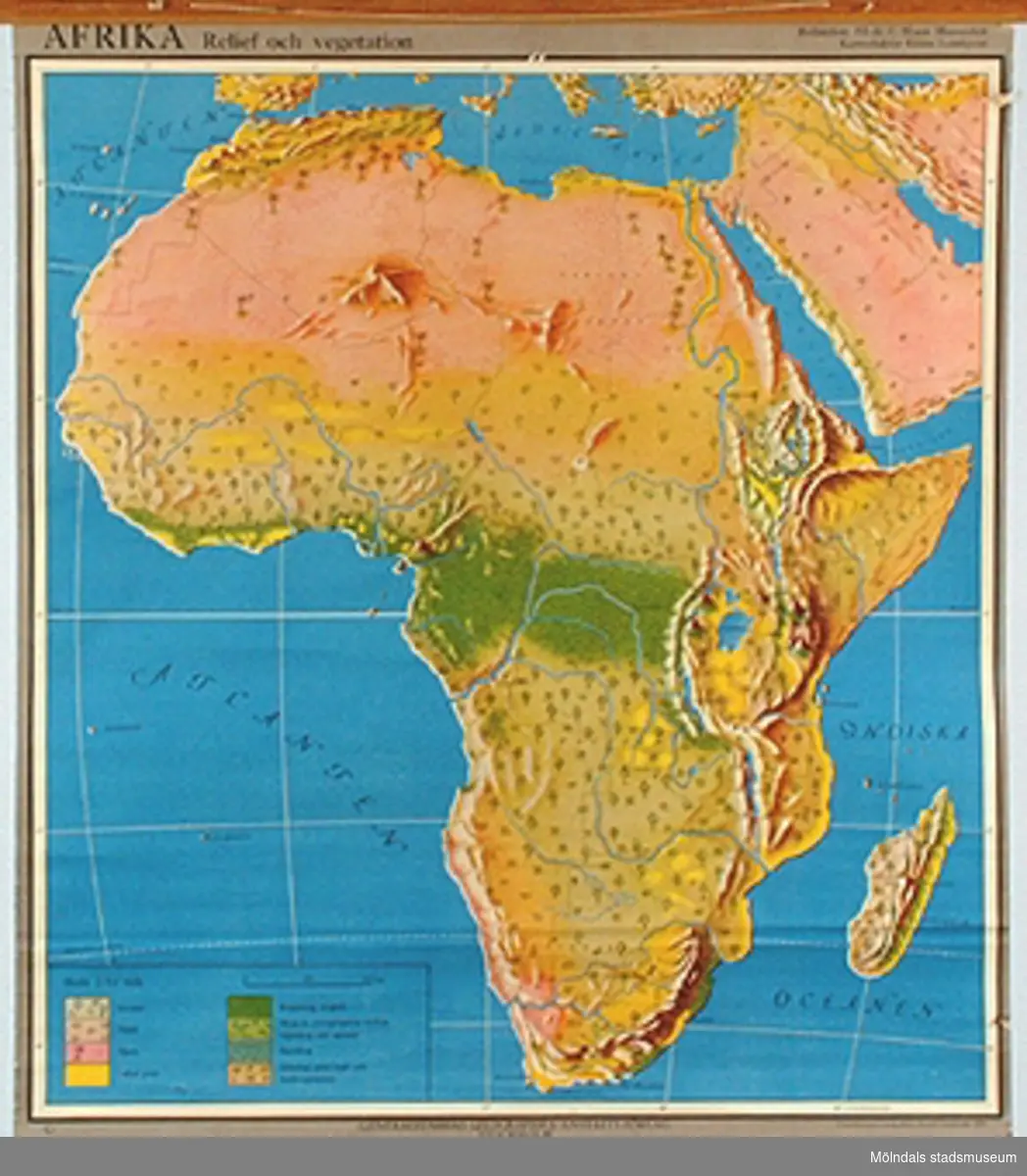 Skolkarta över Afrika, märkt nr 14.