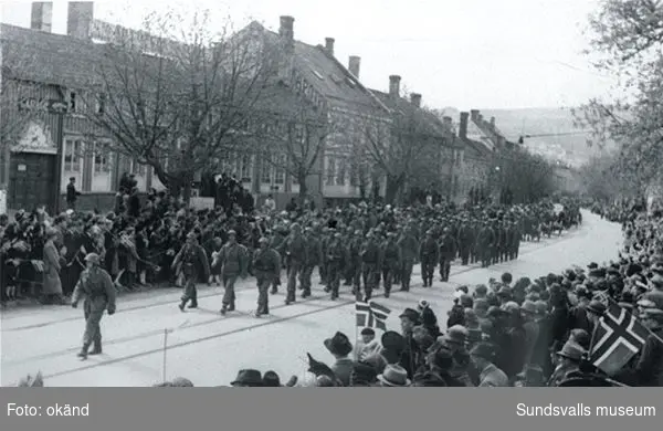 Ankomsten till Trondheim i maj 1945.