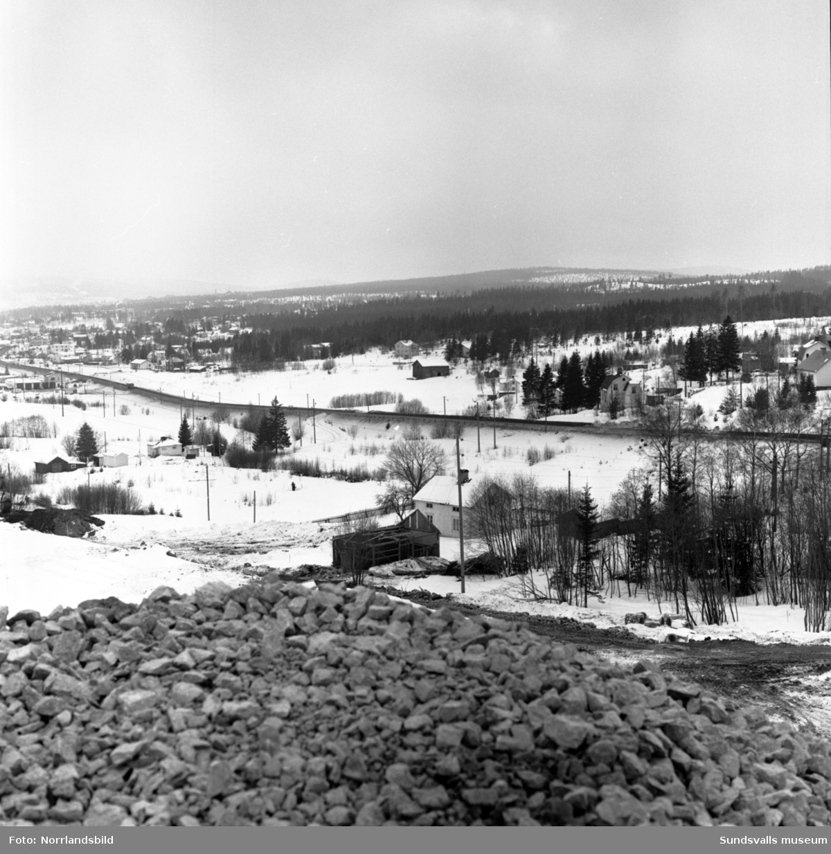 Råstabacken i Bosvedjan innan bygget av nya E4 och bostadsområdet.