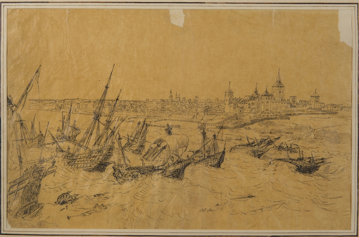 Dansk-lybska katastrofen utanför Visby under den nattliga stormen 28-29 juli 1566.