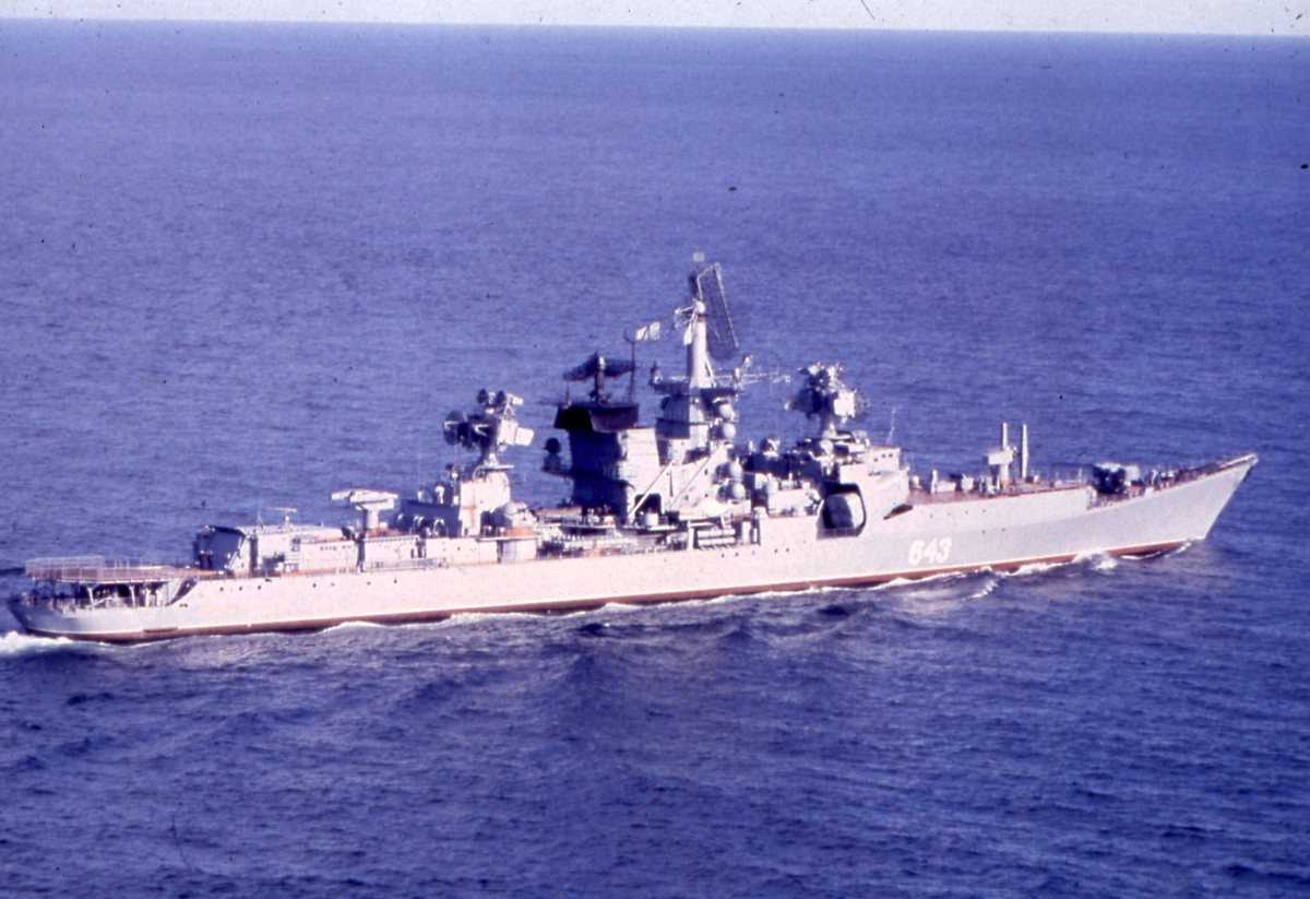 Russisk fartøy av Kresta II - klassen med nr. 643.
