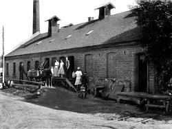 butikk, Rygge Handelsforretning, eksteriør, hest, kjerre, gr