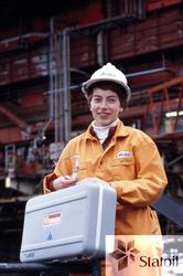 Sykepleier Gyro Mauland på Statfjord A.