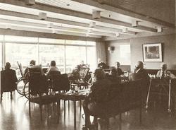 stue, interiør, pasienter, rekreasjon, gåstol, rullestol, mø