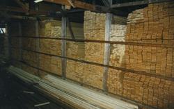 Trelastbeholdningen ved Spillumbruket 22.-23. november 1986.