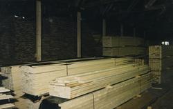 Trelastbeholdningen ved Spillumbruket 22.-23. november 1986.