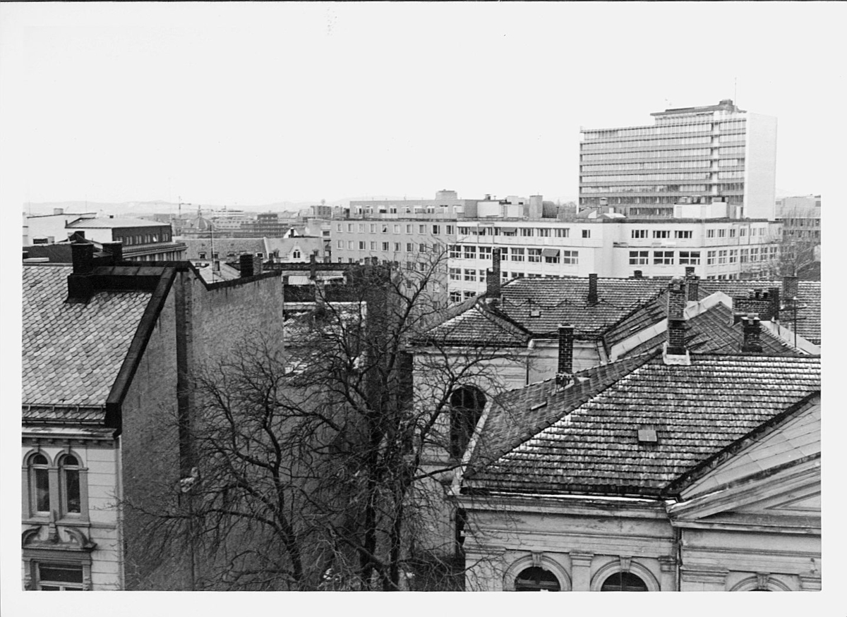 postsparebanken, Akersgata 68, Oslo, 25-års jubileum, 1975, eksteriør, utsikt