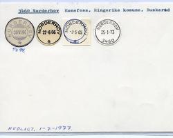 Stempelkatalog 3460 Norderhov, Hønefoss,Ringerike kommune, B