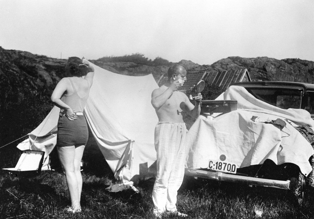 På campingtur i 1928.