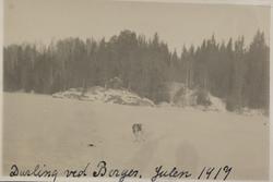 "Darling Ved Berger, Julen 1917" er teksten som er skrevet p